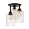 Globe Electric Annecy 15.4 in. H X 12.6 in. W X 12.6 in. L Oil Rubbed Bronze Ceiling Light 65904 - alternate 1
